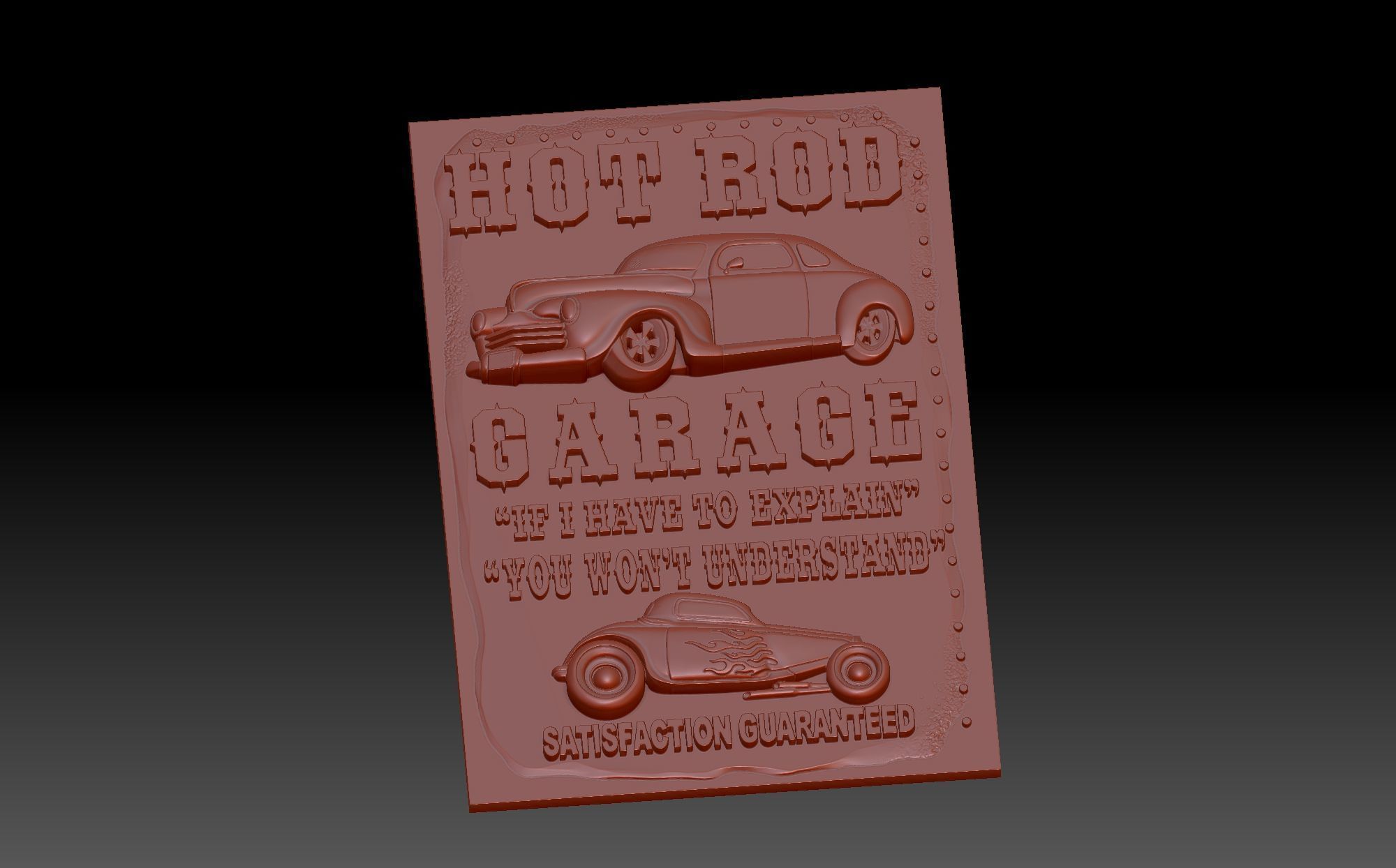 Garage  poster  3D print model_3