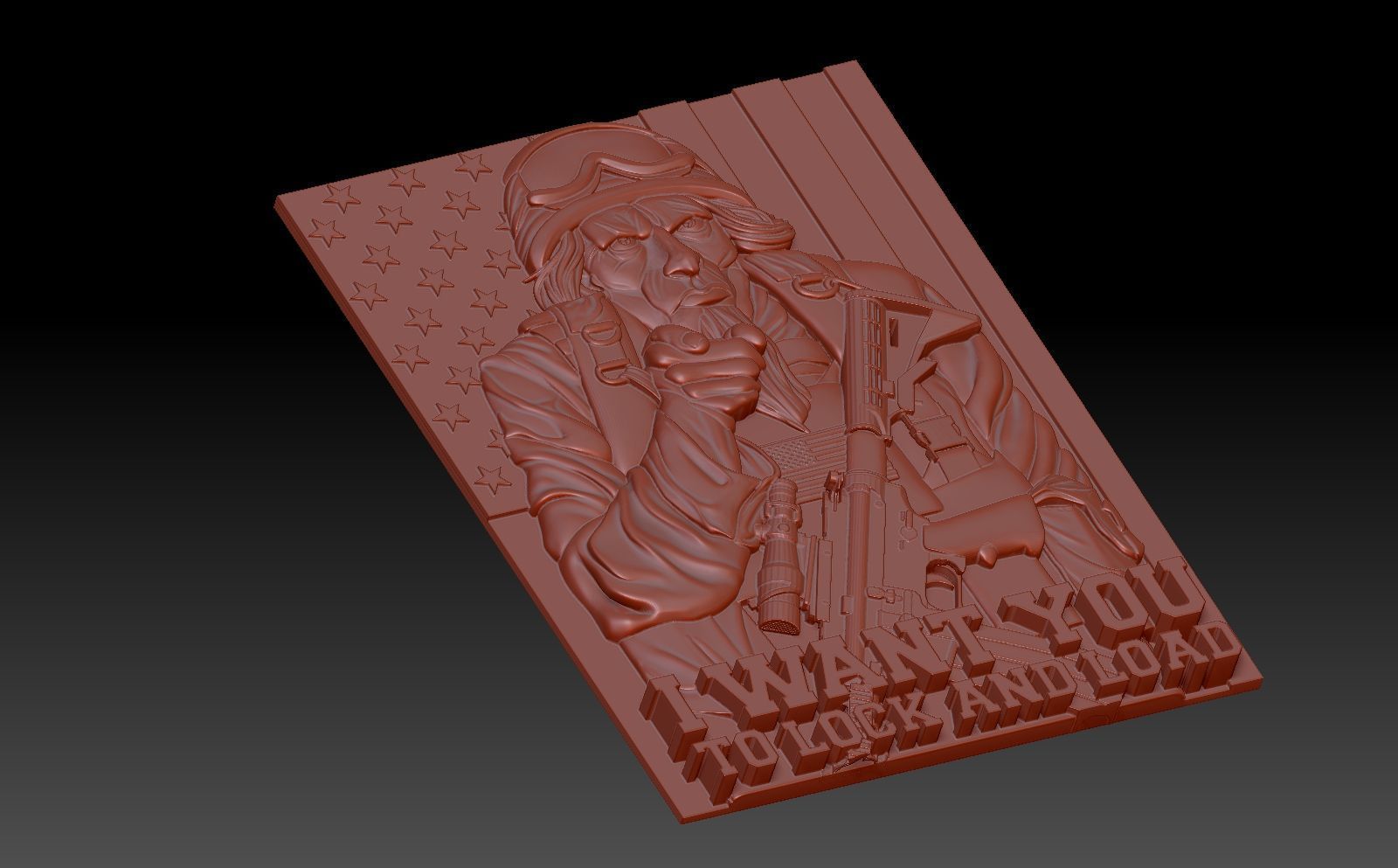 America 3D print model_3