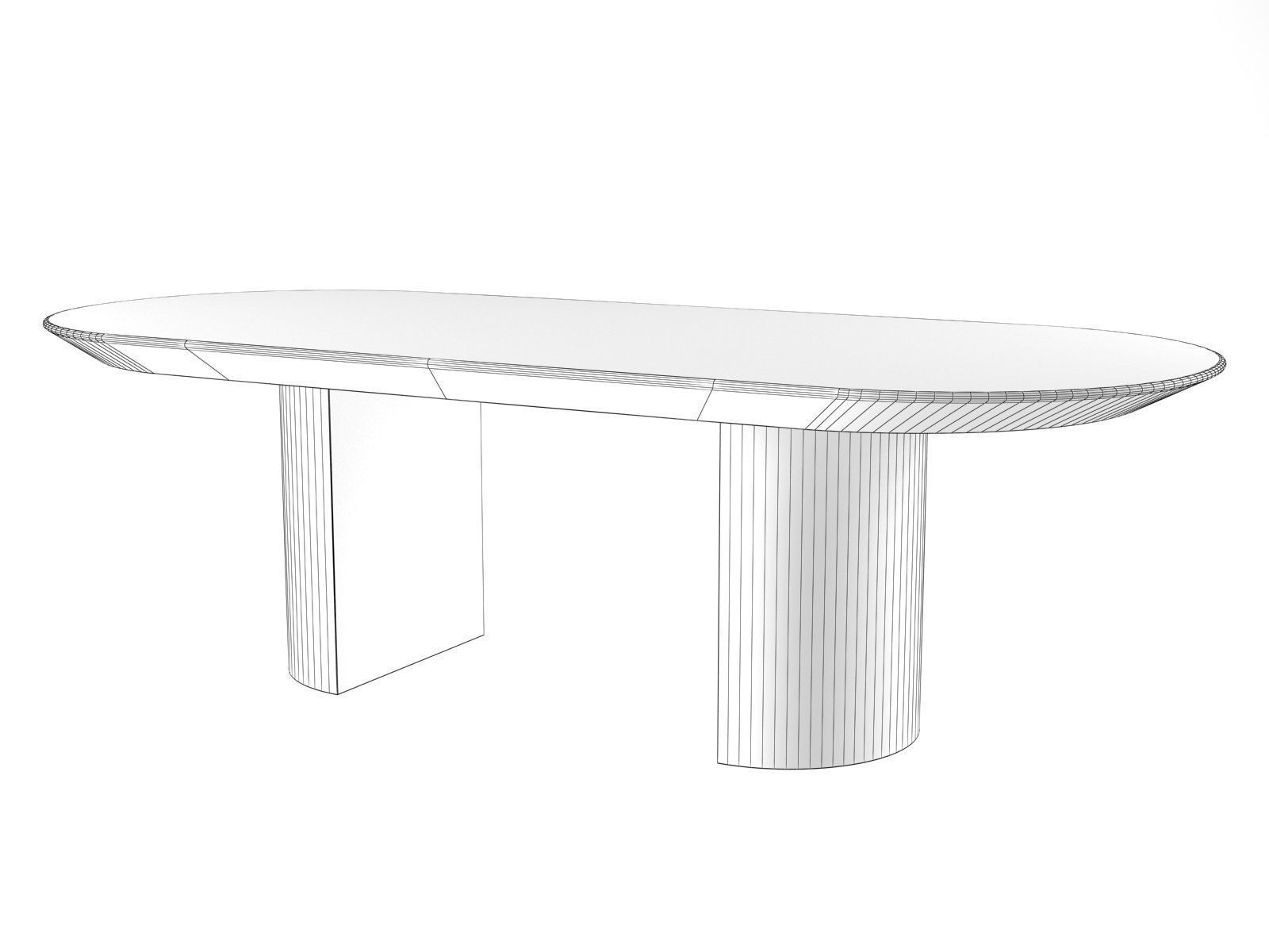 Knife Edge Dining Table 3D model_5