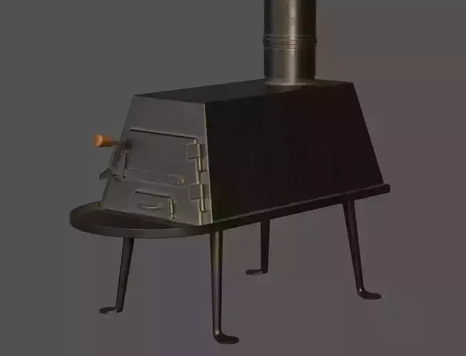 Low-Poly Shaker Stove