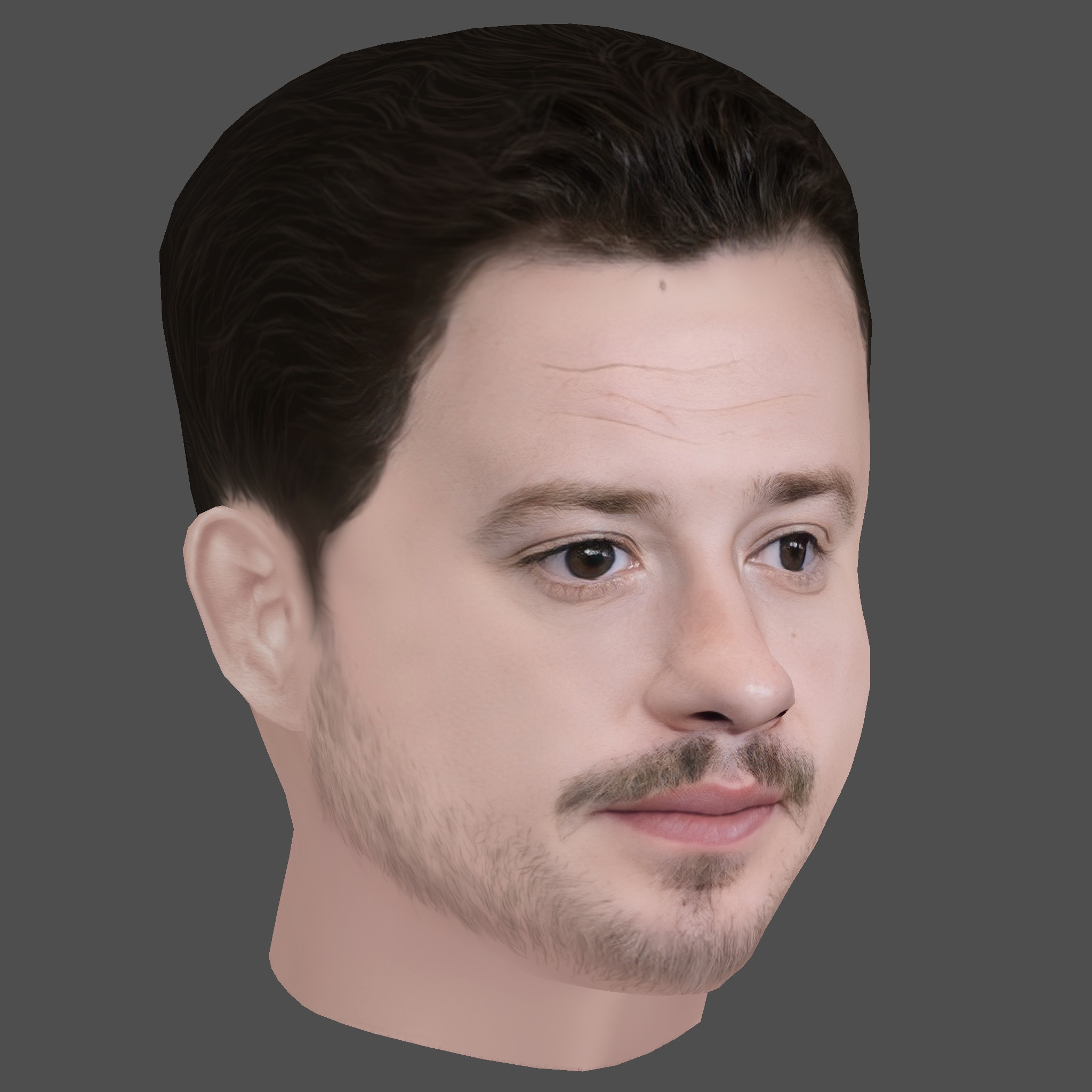 Joseph Quinn Head - Low poly head for game Low-poly 3D model_6