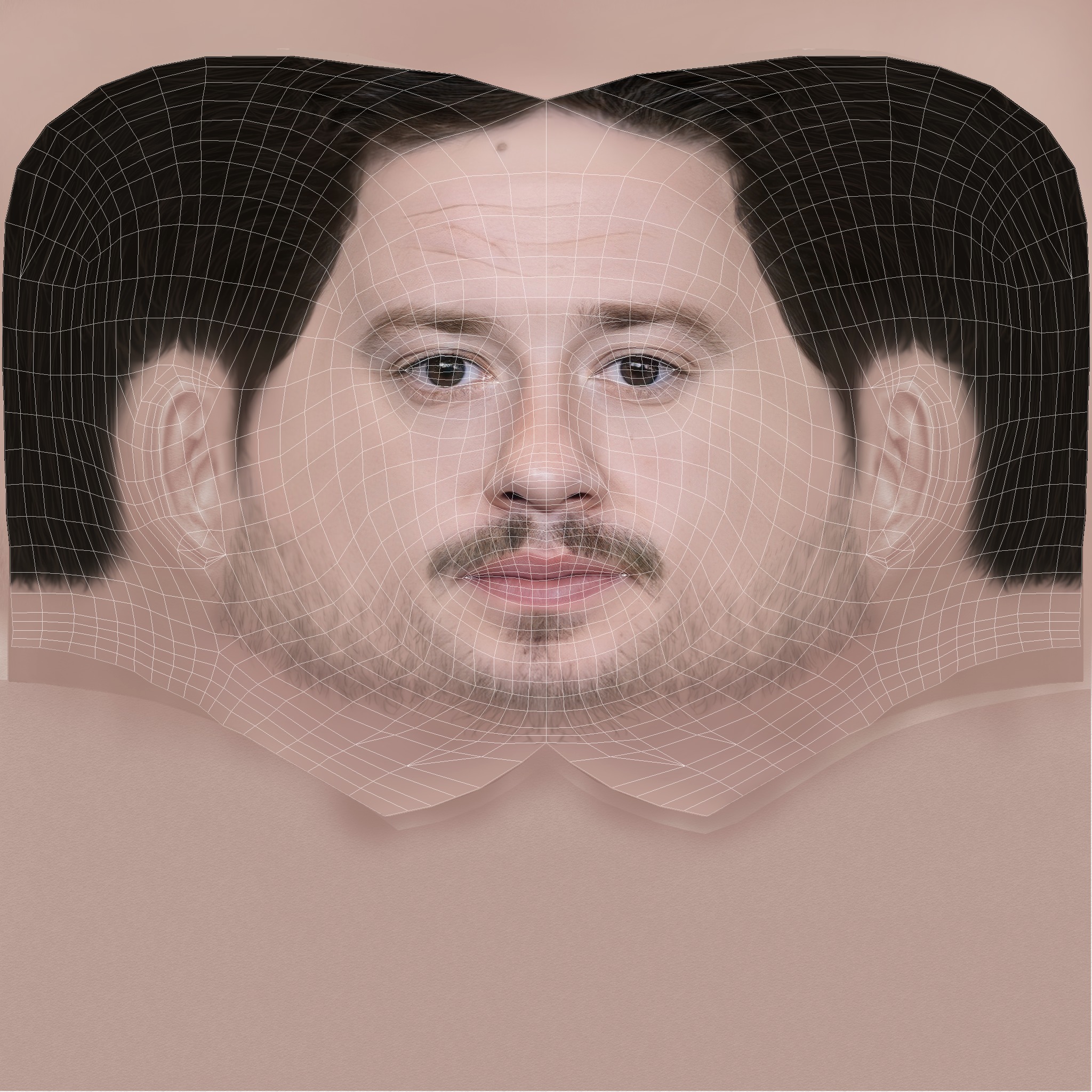 Joseph Quinn Head - Low poly head for game Low-poly 3D model_8