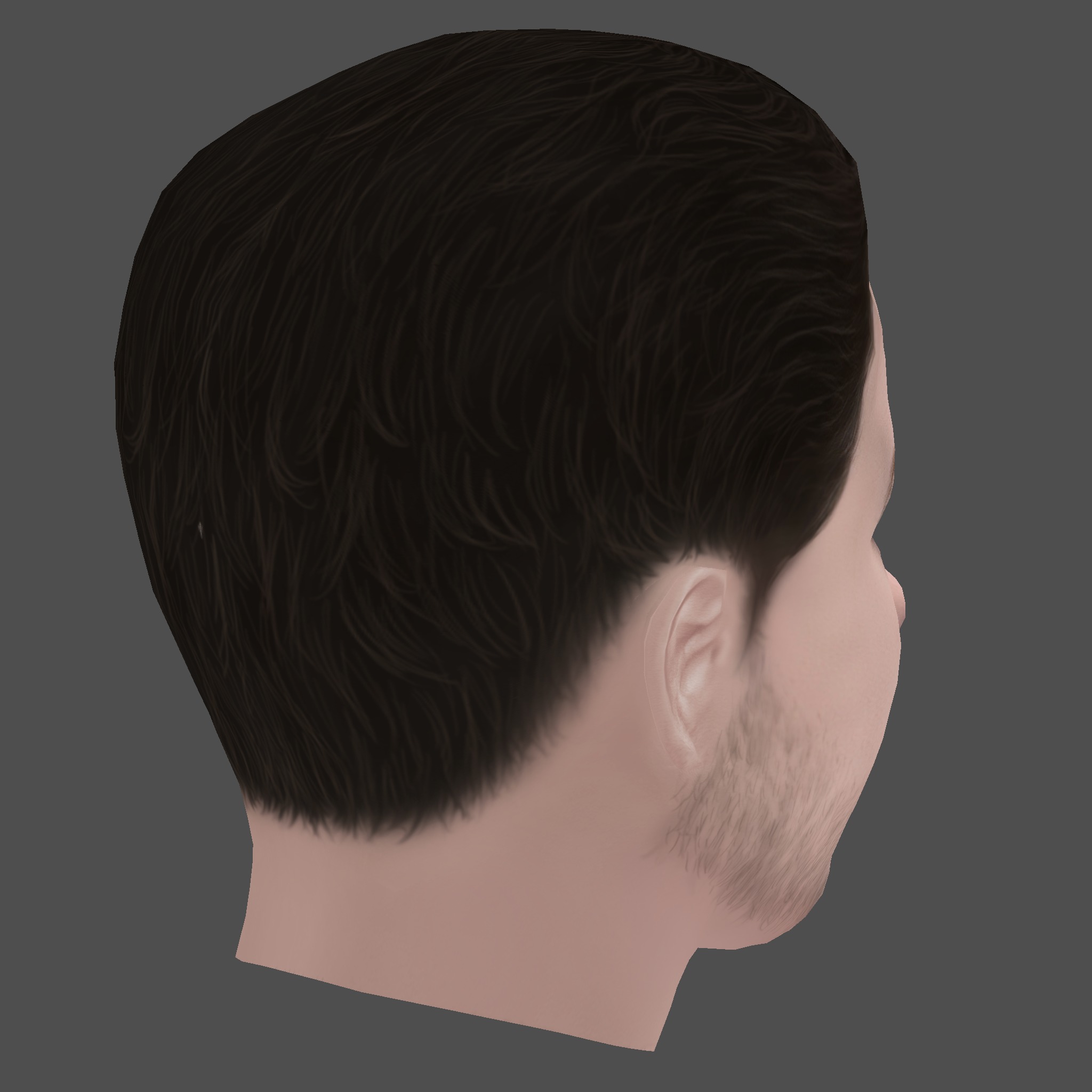 Joseph Quinn Head - Low poly head for game Low-poly 3D model_4