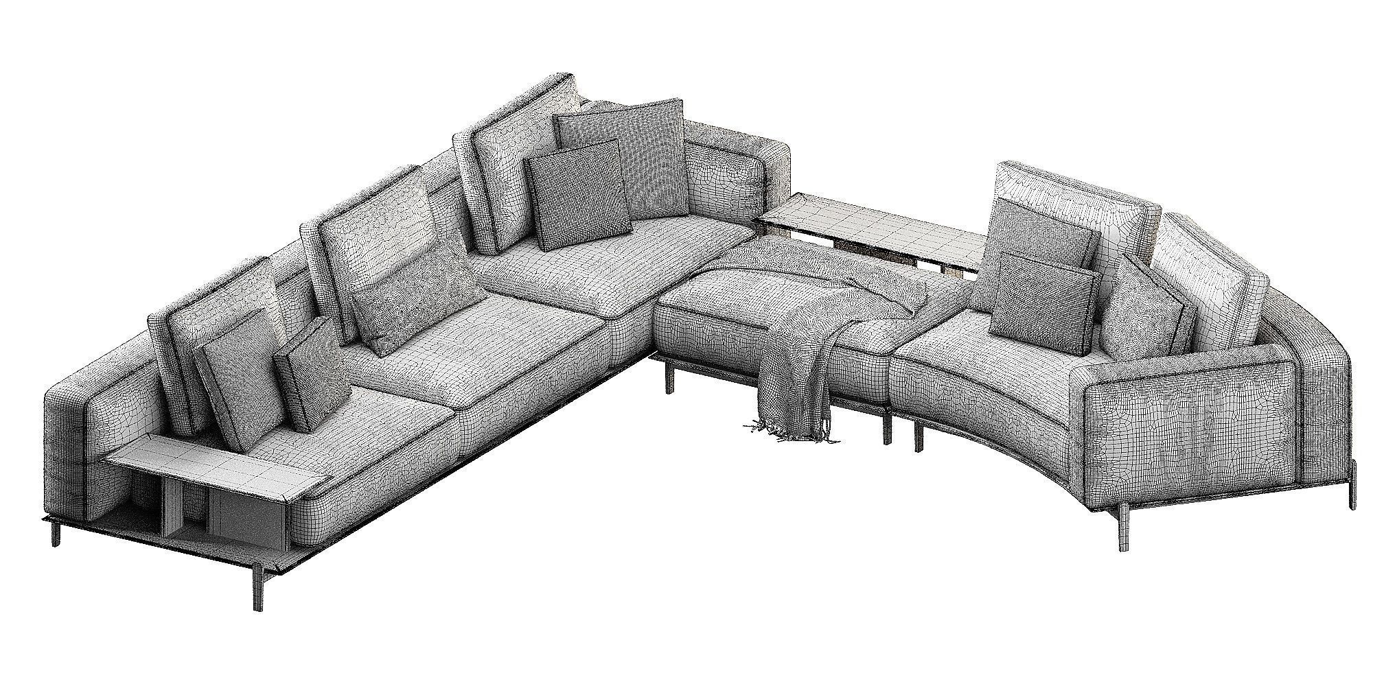 Brera Sofaset 3D model_7