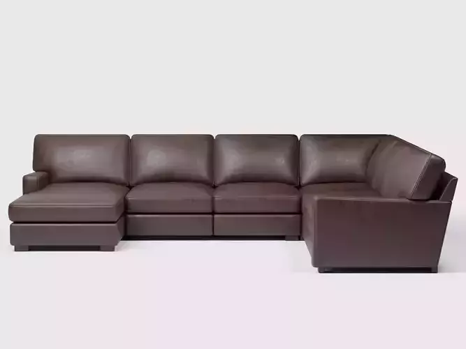 Pottery Barn Turner Square Arm Leather Right Sofa