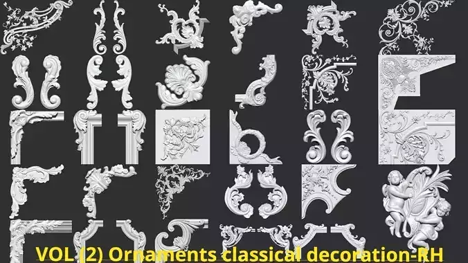 Ornaments classical decoration VOL 2-30 DESIGN 3D model
