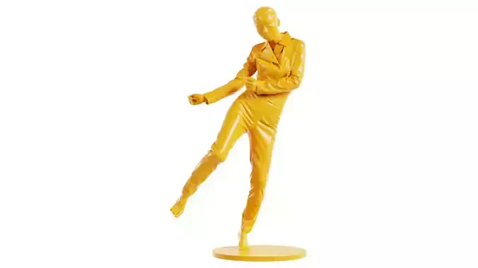 Woman Wearing Leather Jacket and Pants 06