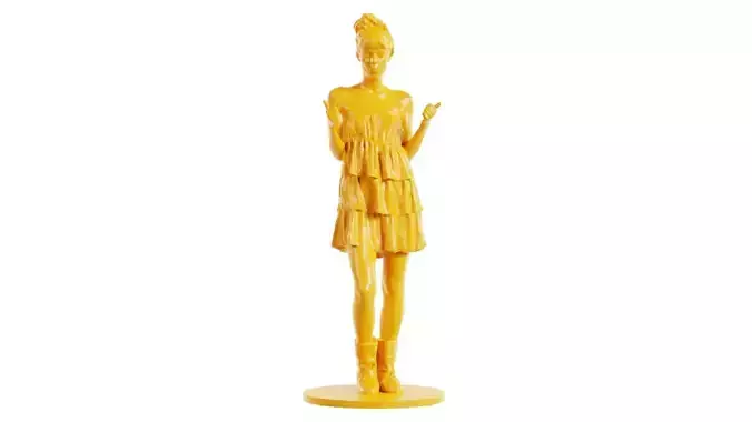 Woman Wearing Layered Dress Thumbs Up