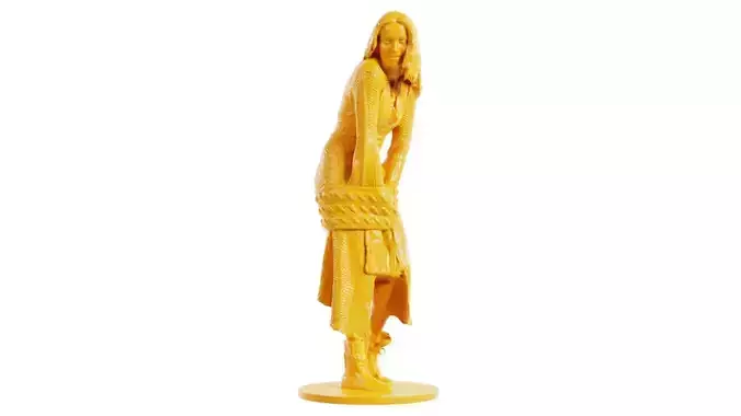 Woman in Wool Dress 3D print model