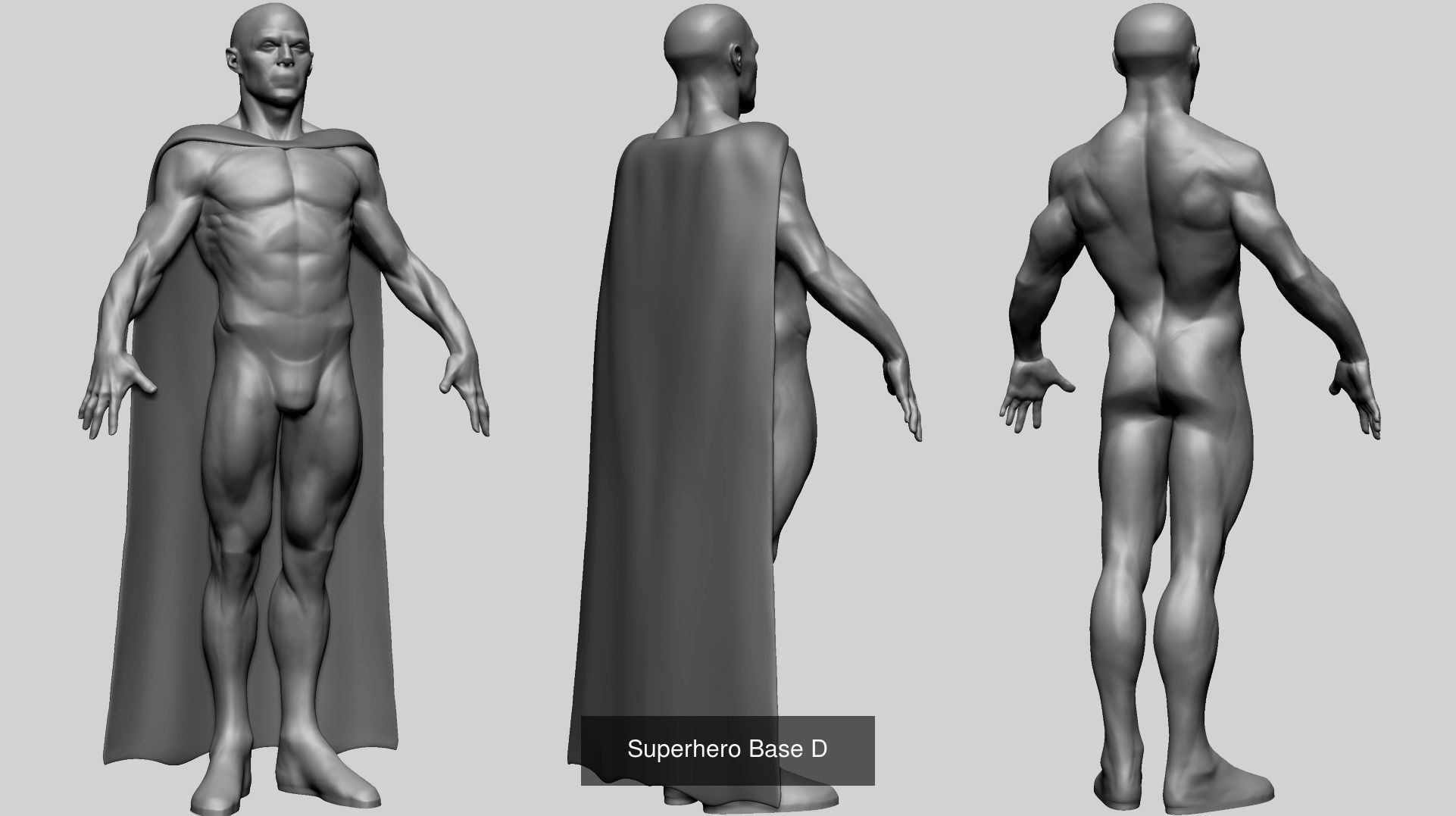 Superhero and Male Anatomy Models 3D Model Collection_4