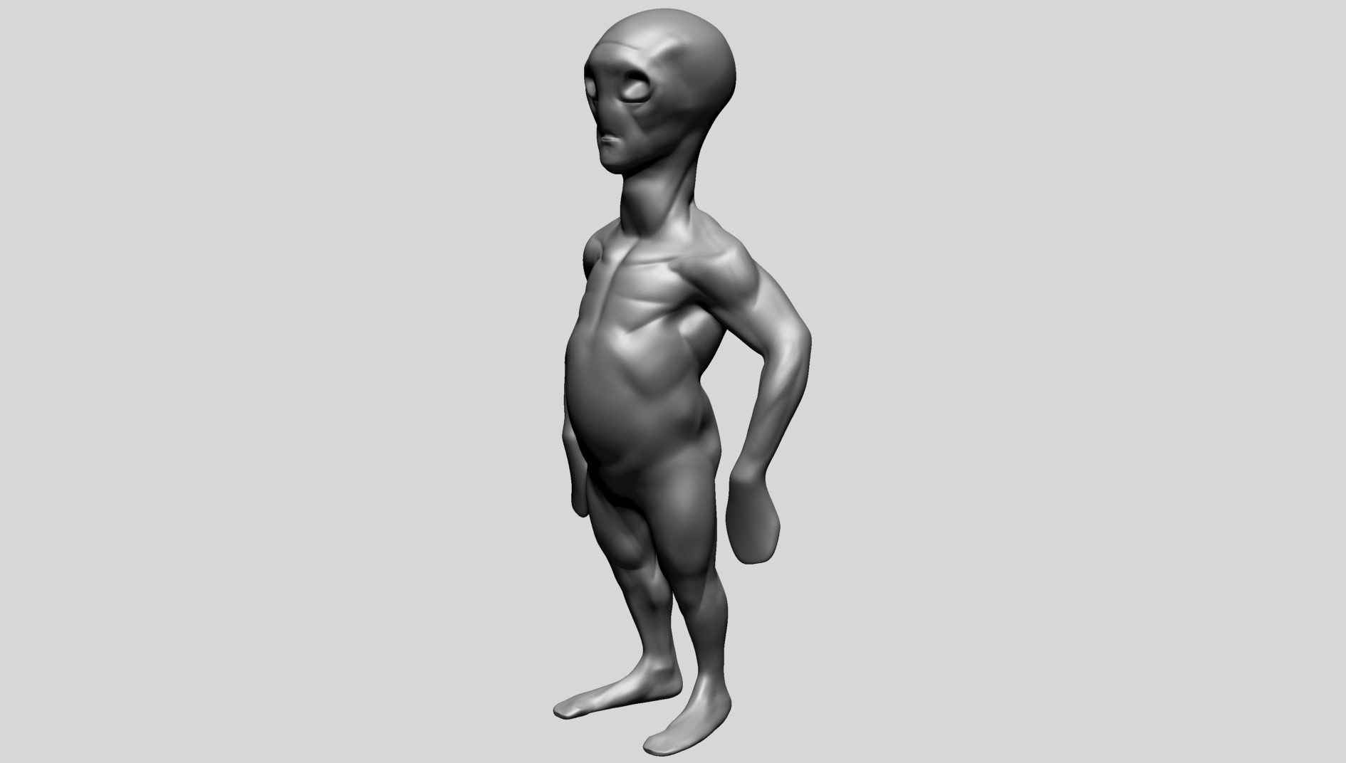 Creature Body Form D 3D model_5