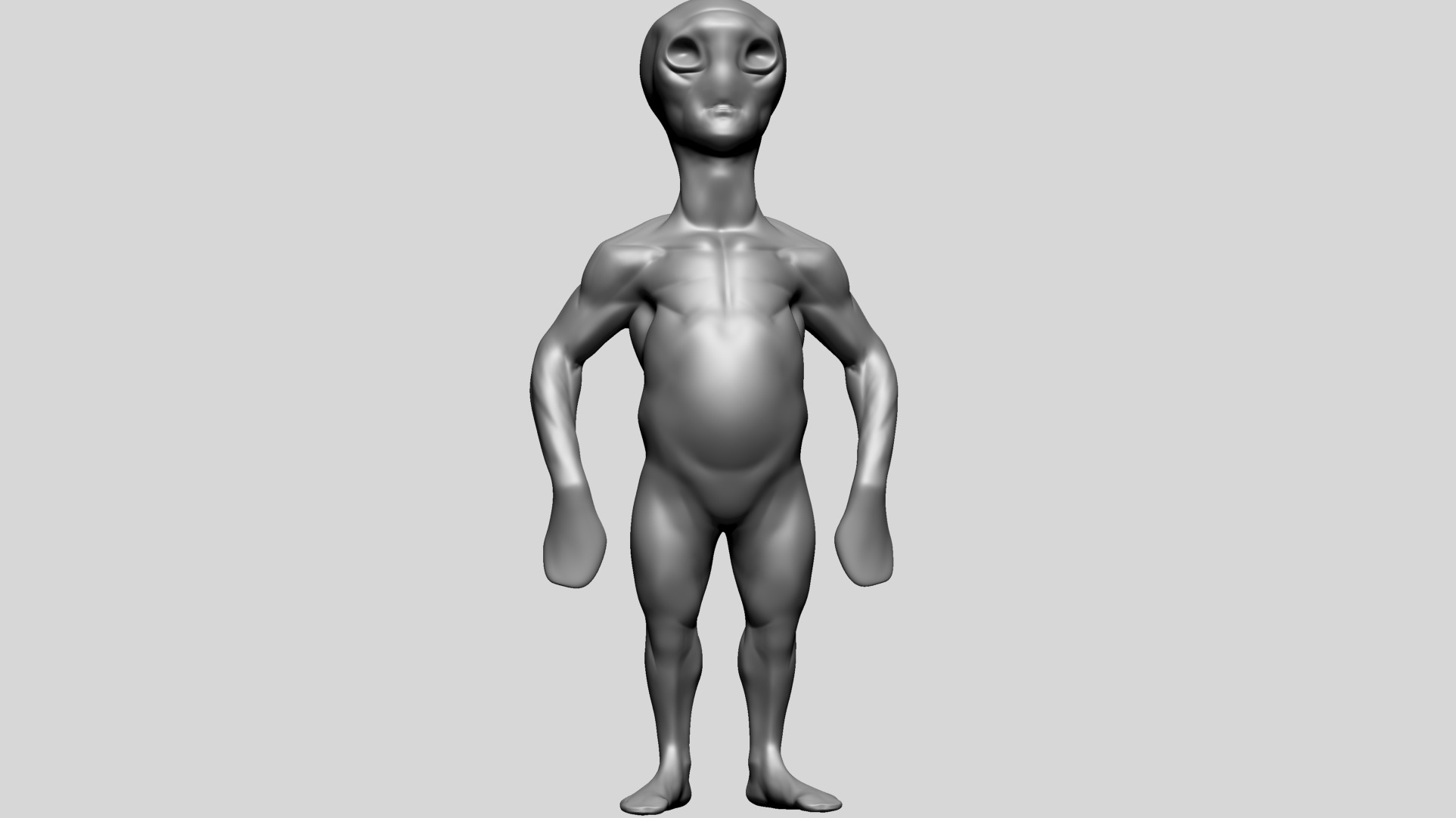 Creature Body Form D 3D model_7
