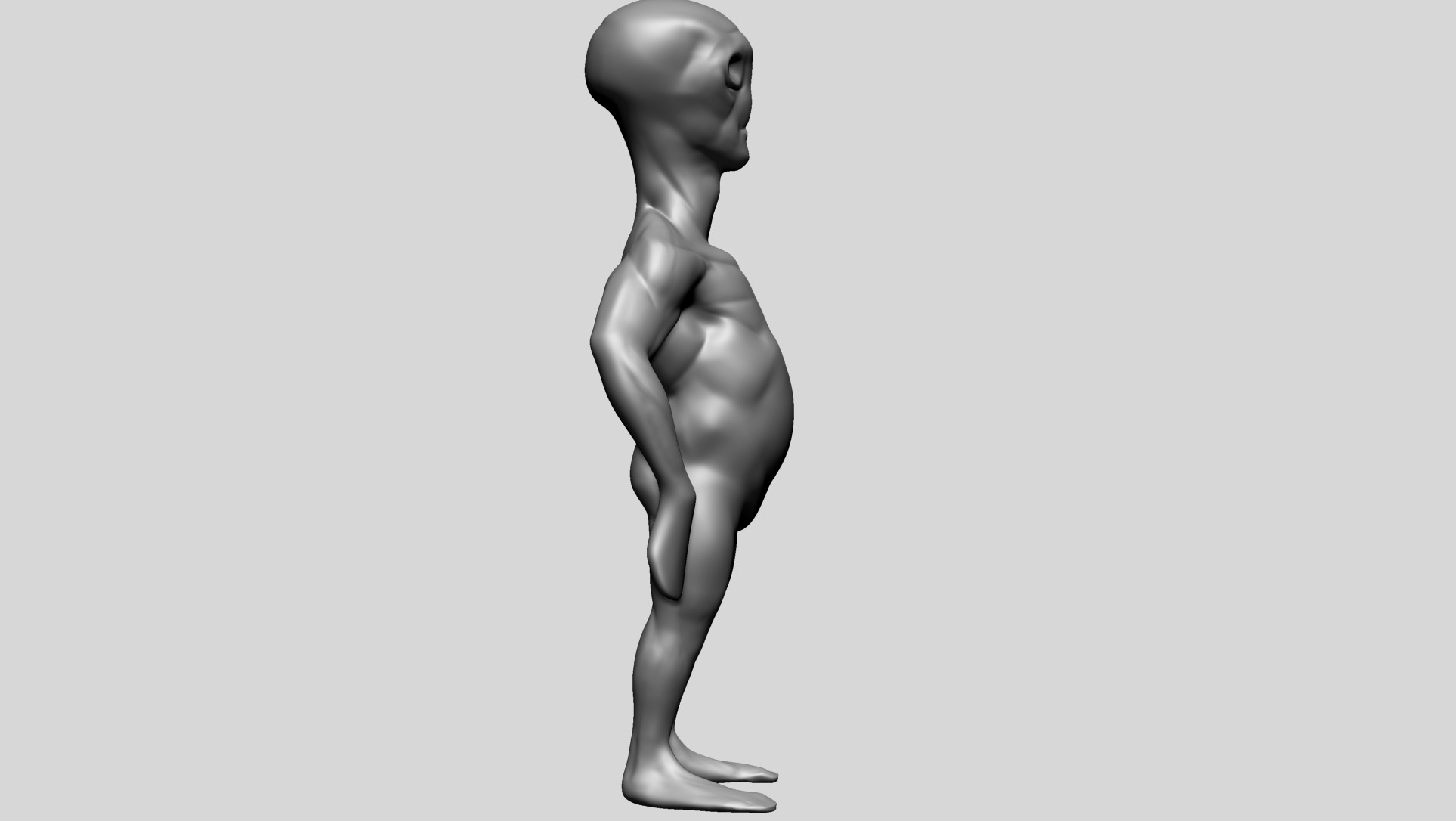 Creature Body Form D 3D model_2