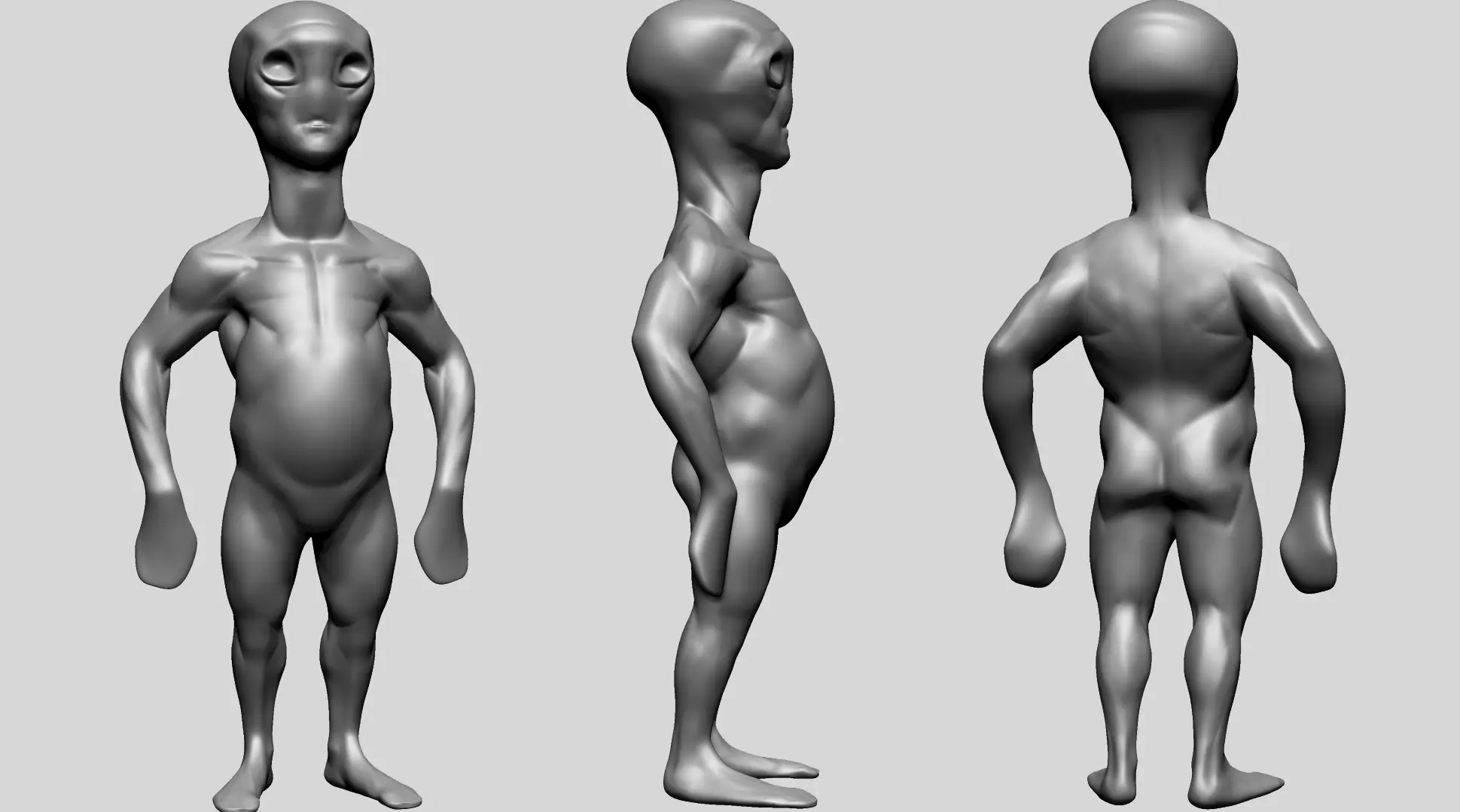 Creature Body Form D 3D model_0