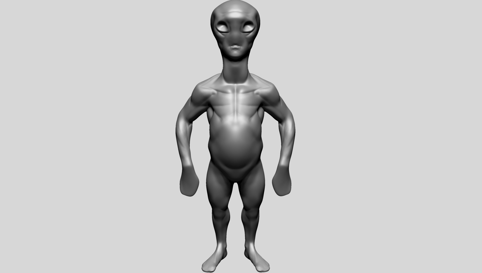 Creature Body Form D 3D model_6