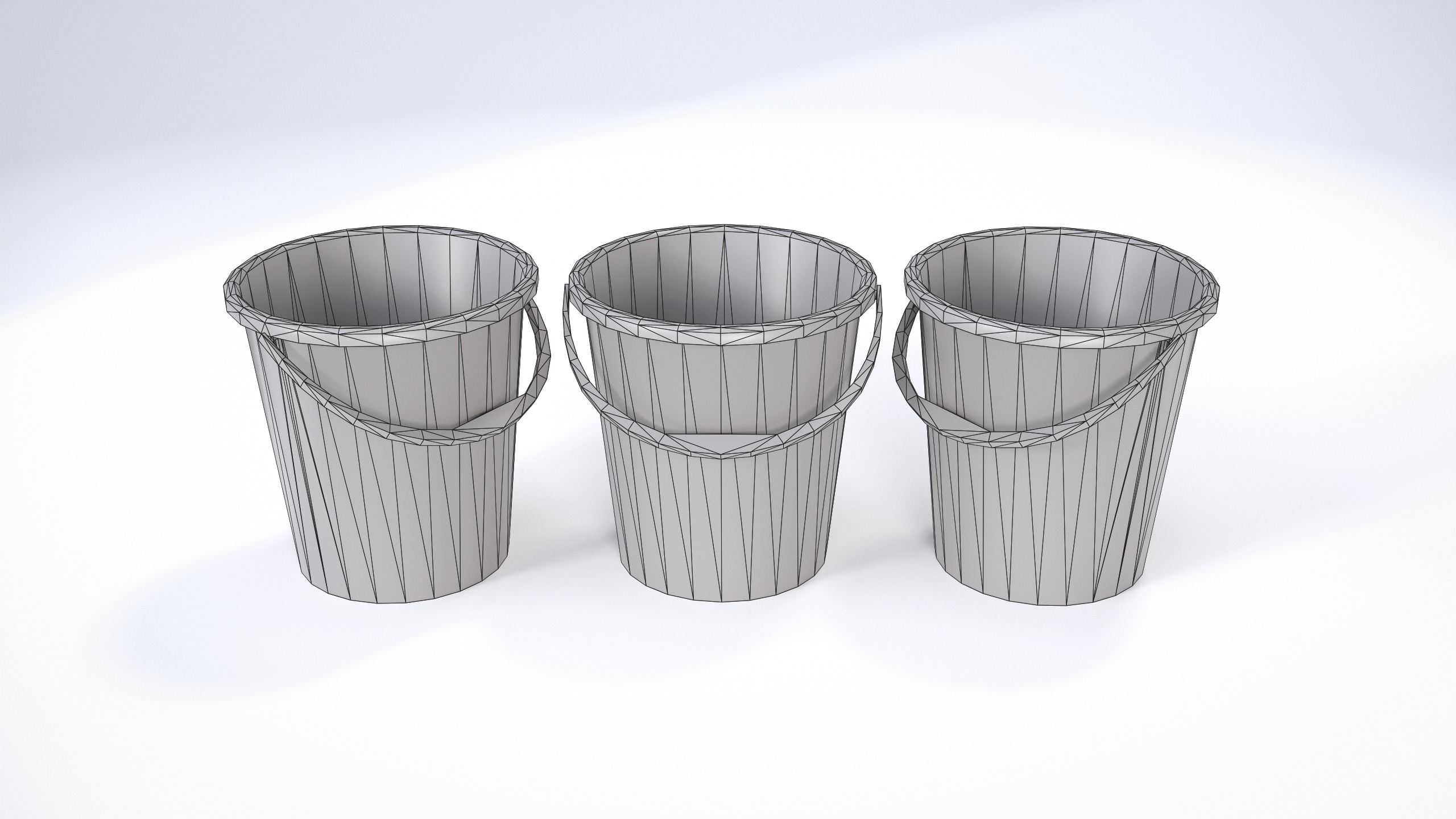 10L Plastic Bucket Low-poly 3D model_12