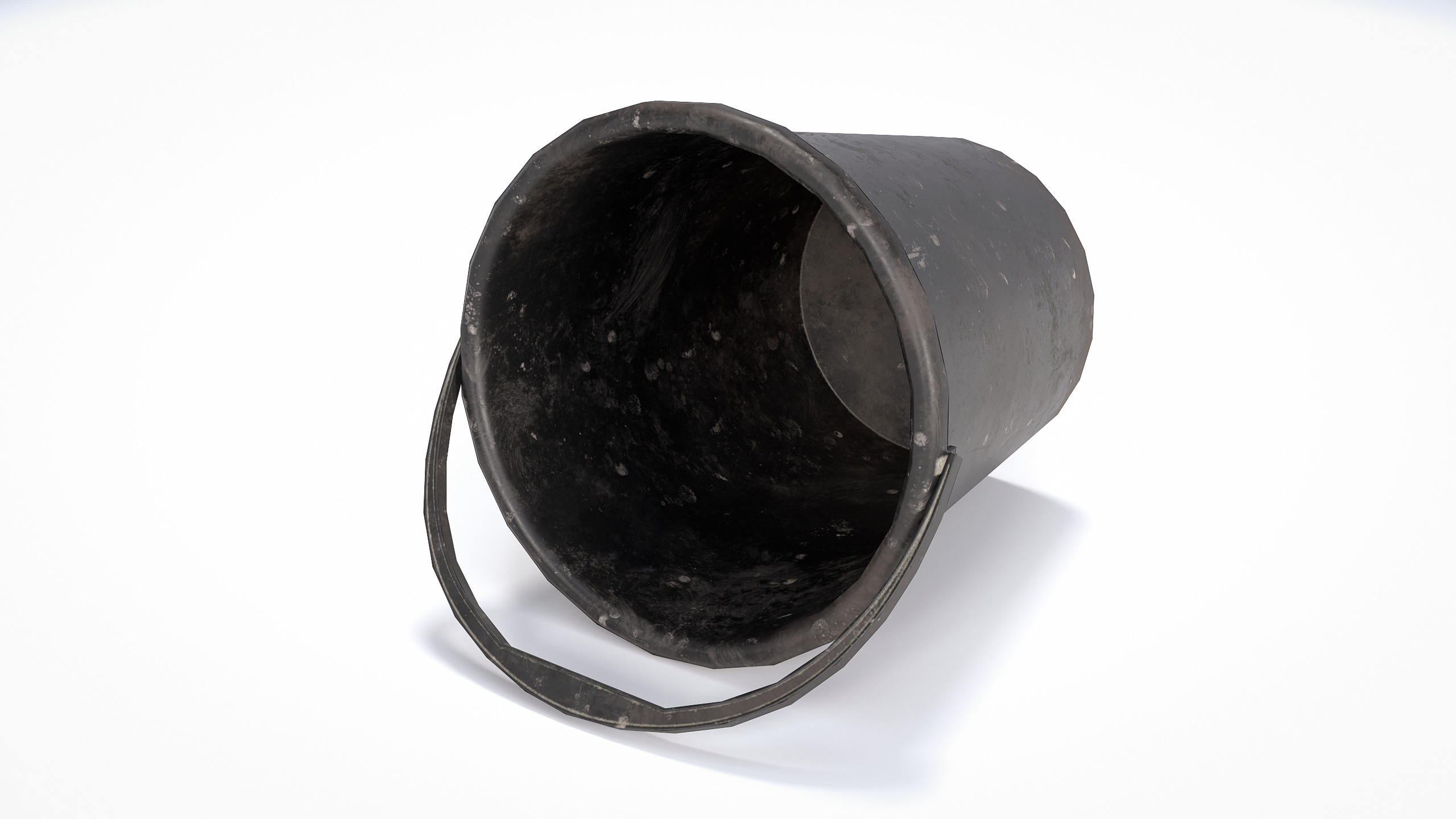 10L Plastic Bucket Low-poly 3D model_10