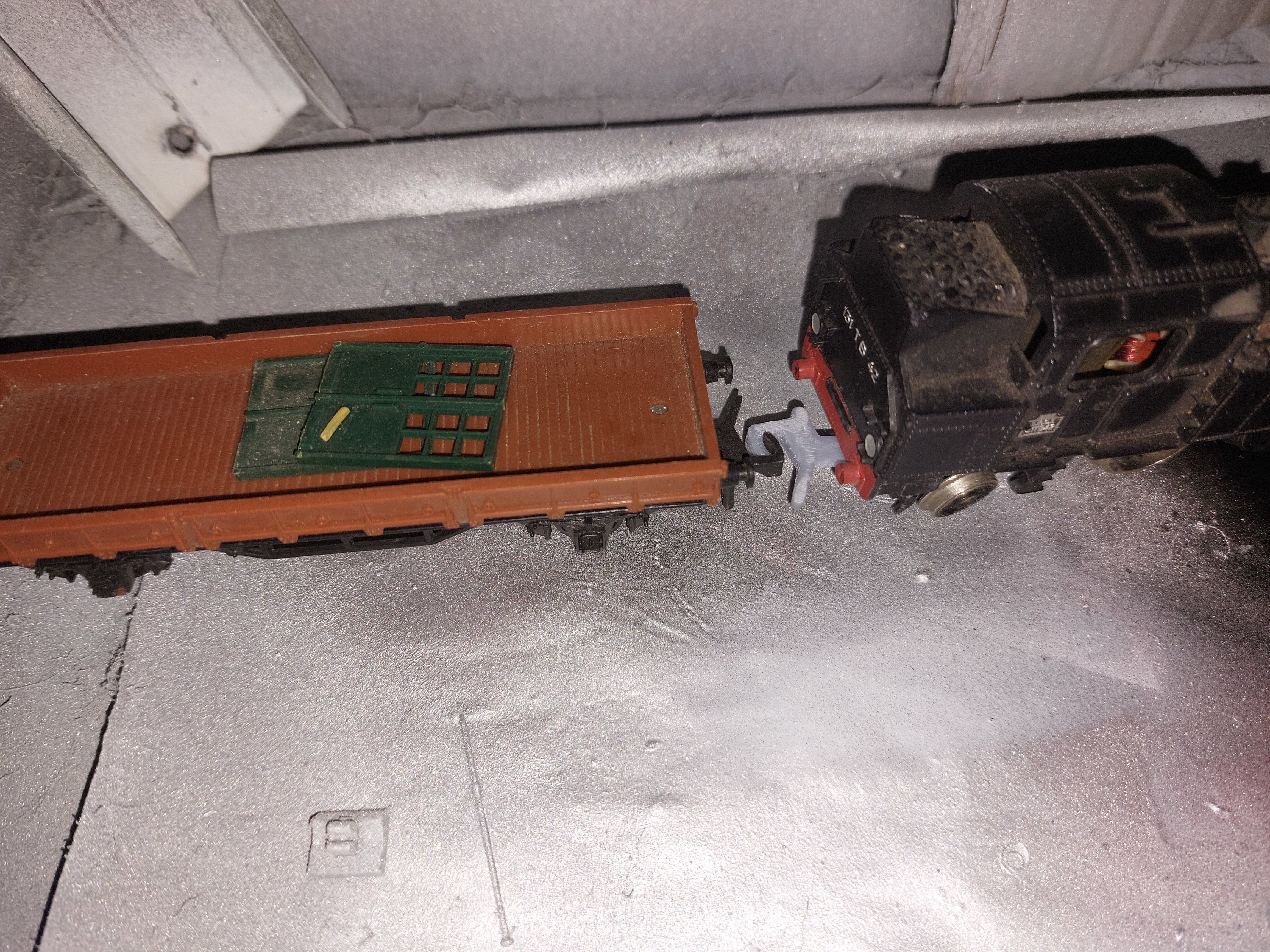 hornby train towing hitch acHO scale 1-87 3D print model_3