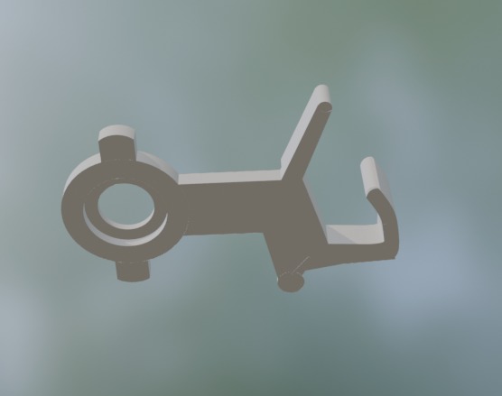 hornby train towing hitch acHO scale 1-87 3D print model_2