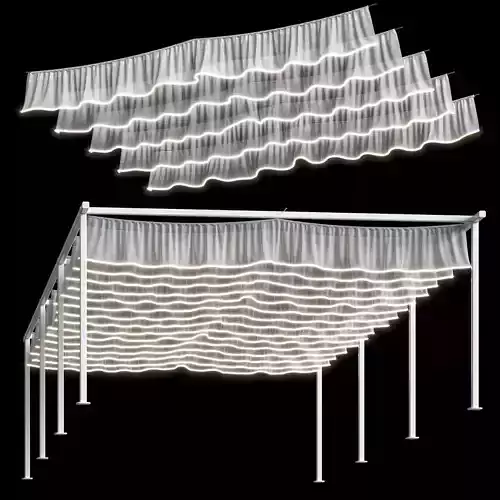 Curtain pergola