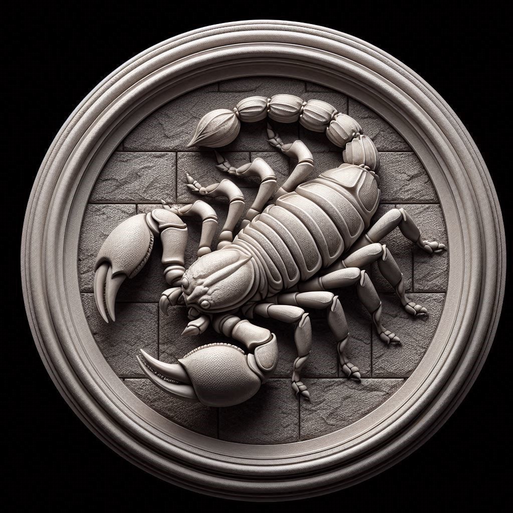 Zodiac symbols 3D model bass relief  free 3D print model_11