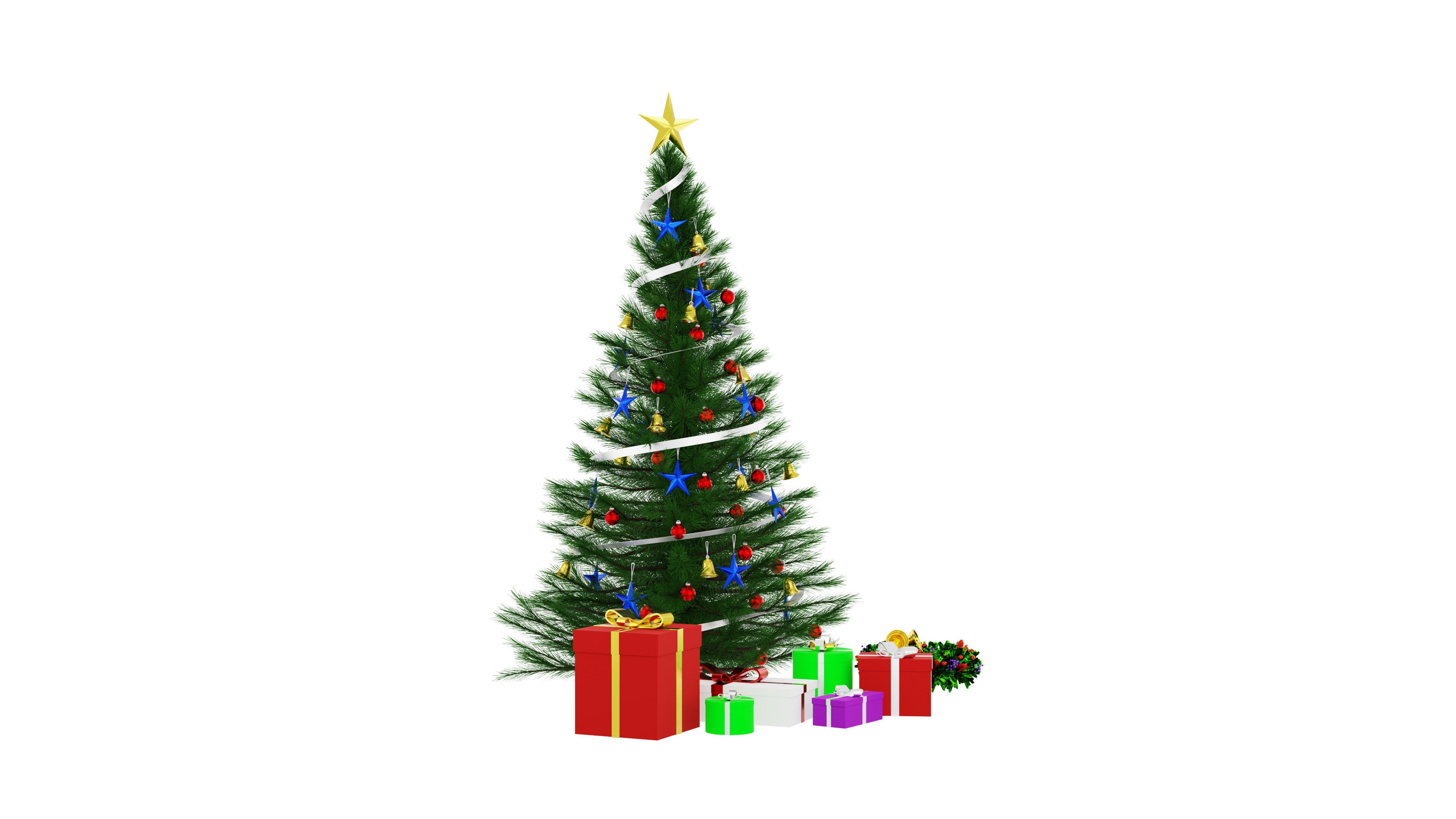 Christmas Tree and Gift Box 3D model_4