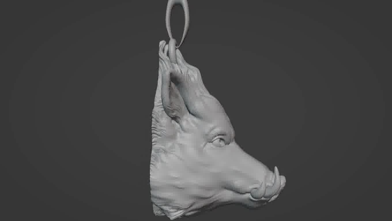 Pendant Pig 3D print model 3D print model_14