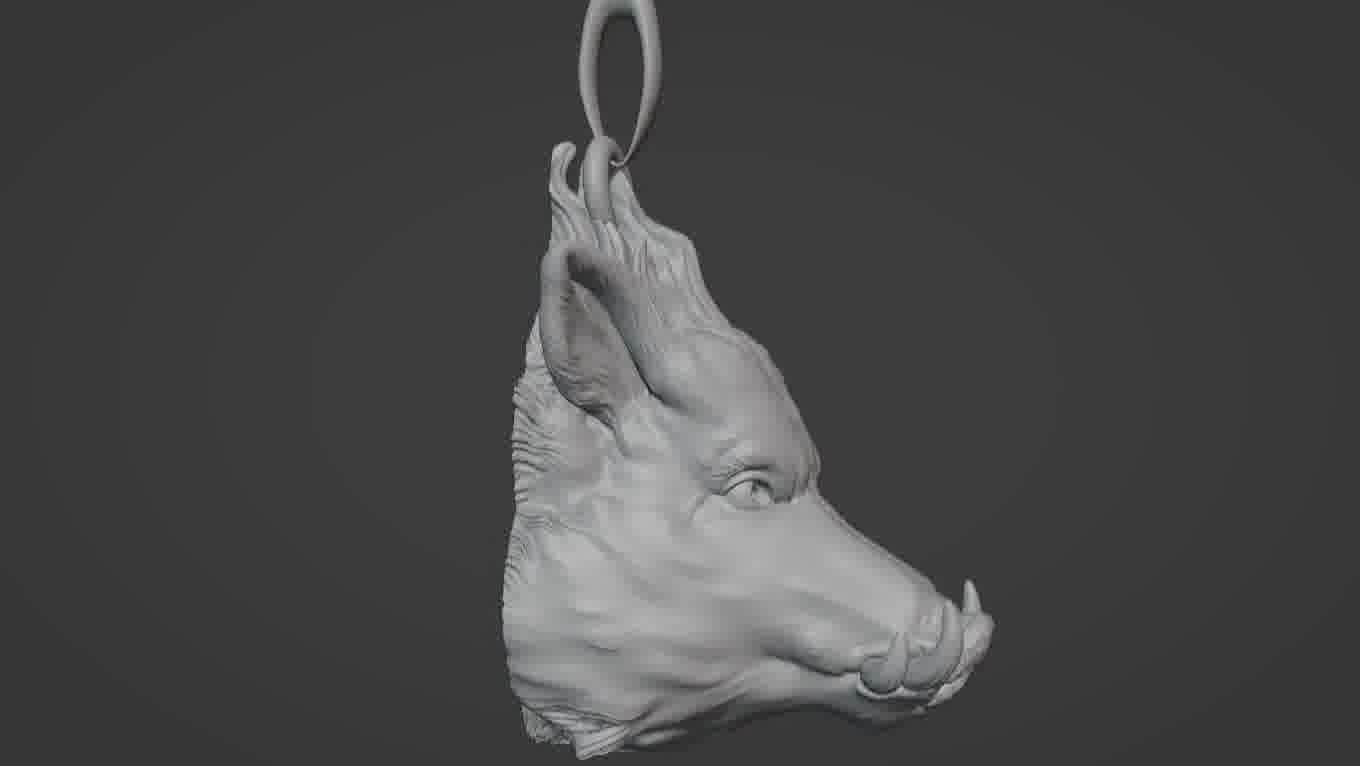 Pendant Pig 3D print model 3D print model_16
