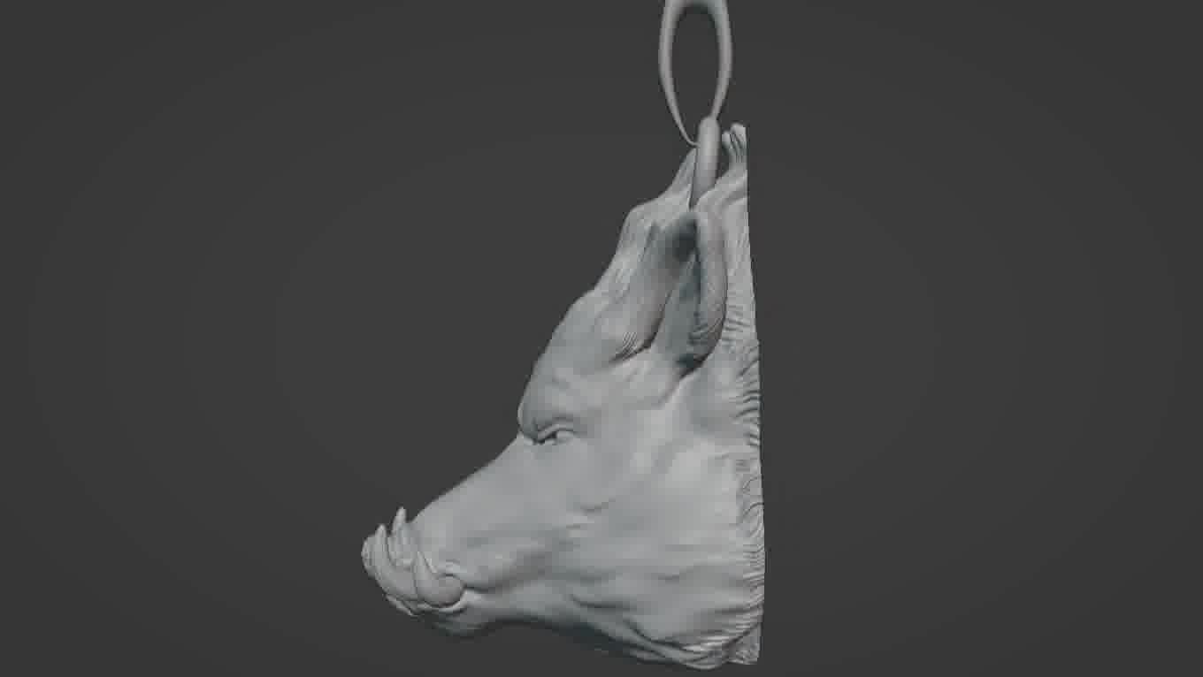 Pendant Pig 3D print model 3D print model_35