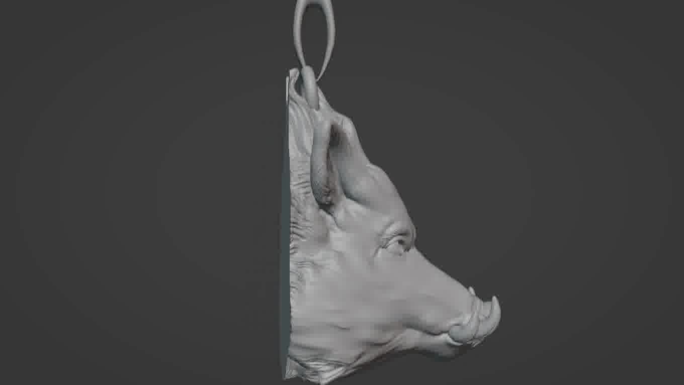 Pendant Pig 3D print model 3D print model_7