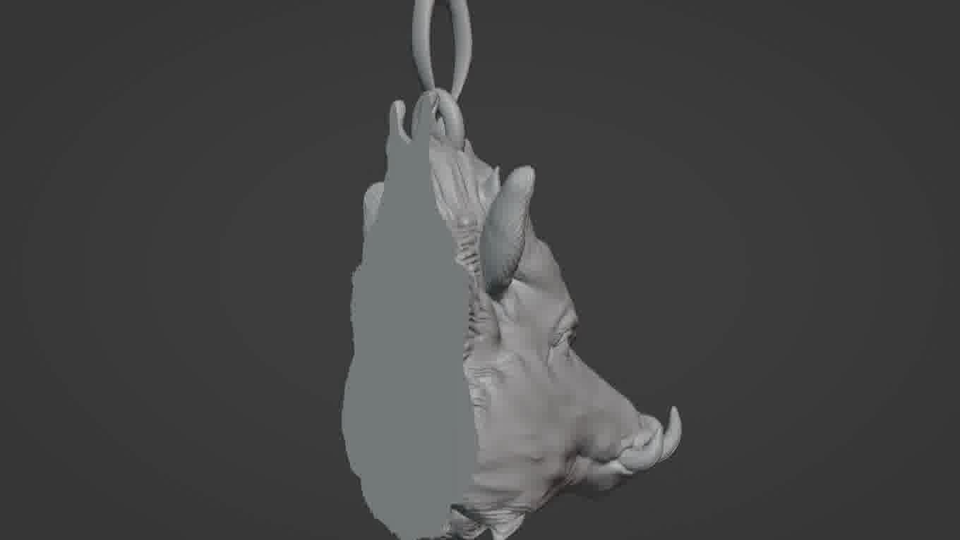 Pendant Pig 3D print model 3D print model_10