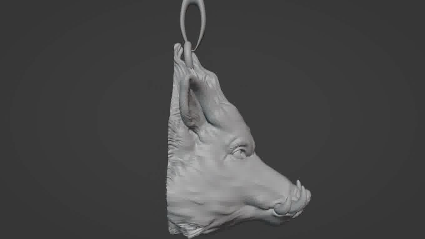 Pendant Pig 3D print model 3D print model_74