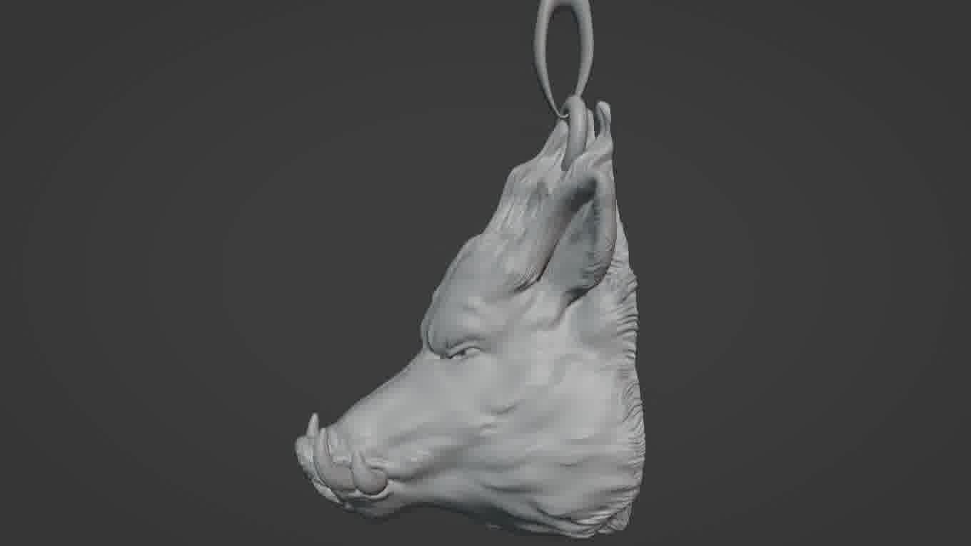 Pendant Pig 3D print model 3D print model_69