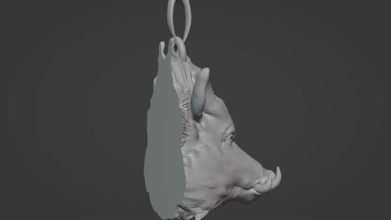 Pendant Pig 3D print model 3D print model_19