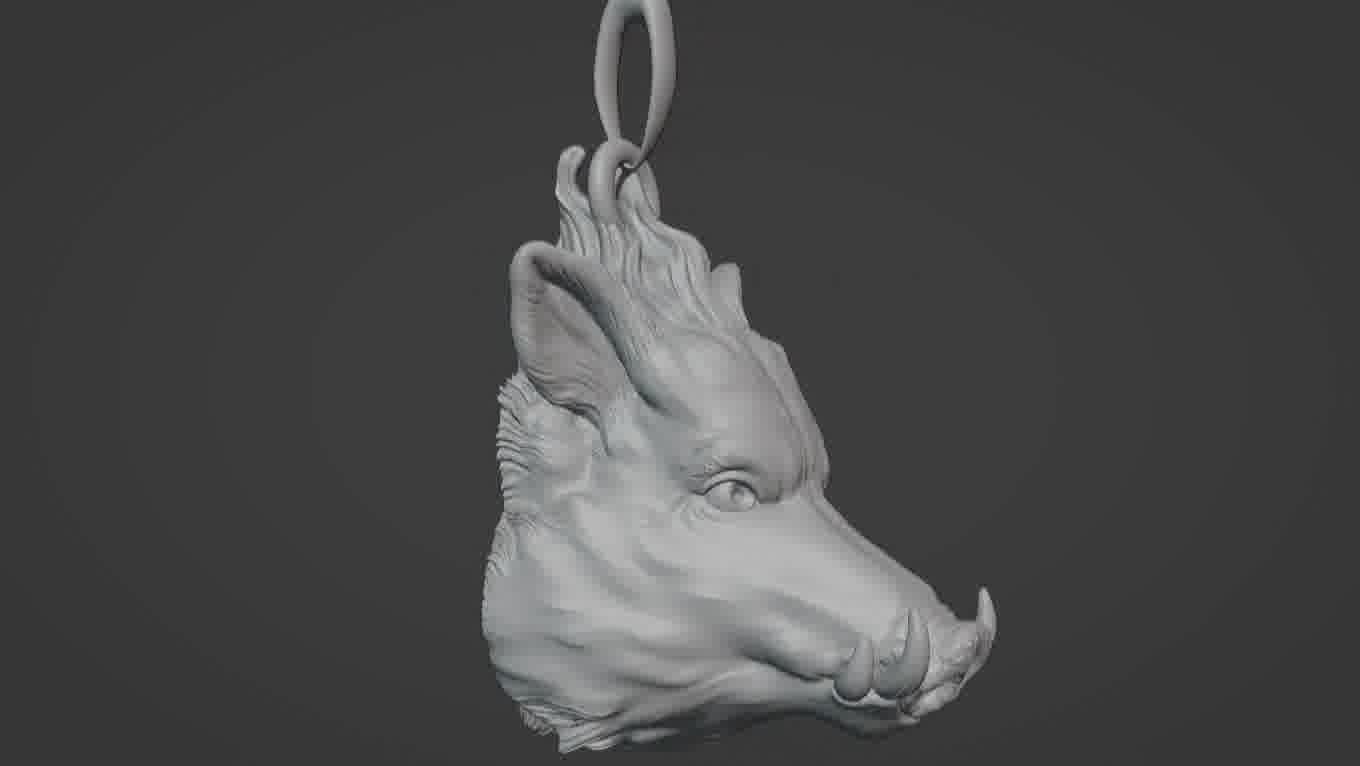 Pendant Pig 3D print model 3D print model_24