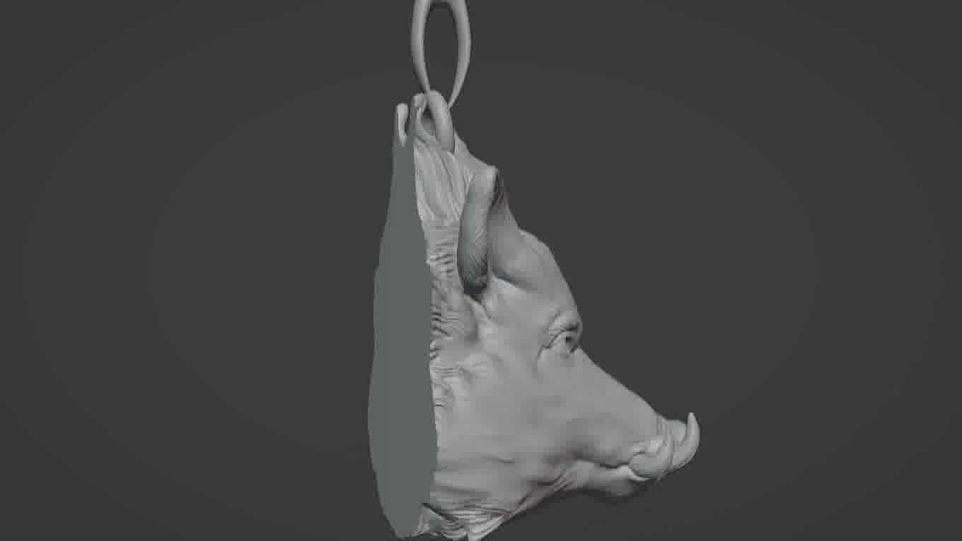 Pendant Pig 3D print model 3D print model_88