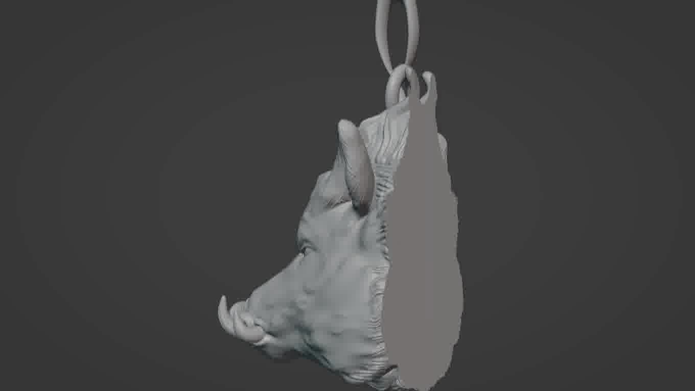 Pendant Pig 3D print model 3D print model_30