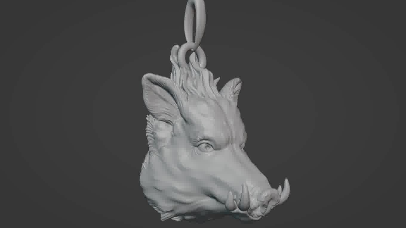 Pendant Pig 3D print model 3D print model_92