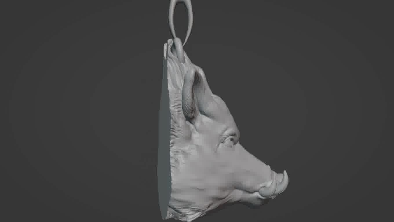 Pendant Pig 3D print model 3D print model_58