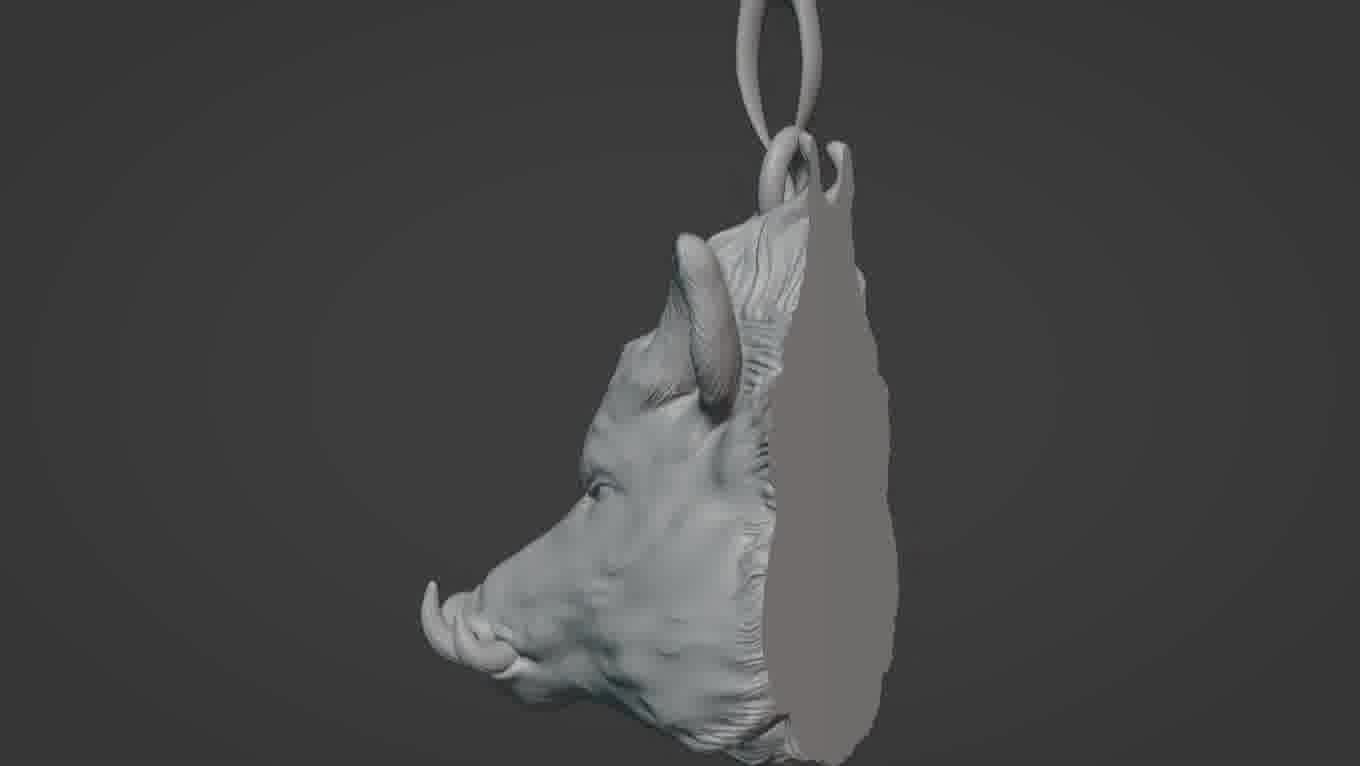 Pendant Pig 3D print model 3D print model_86