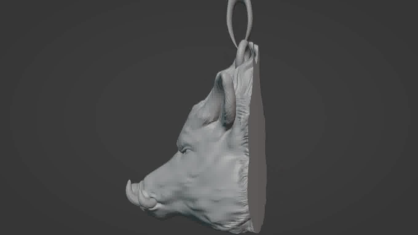 Pendant Pig 3D print model 3D print model_82
