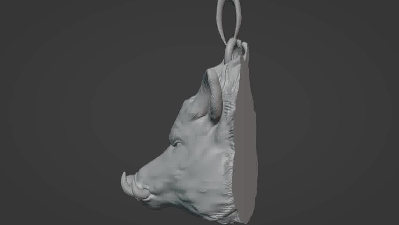 Pendant Pig 3D print model 3D print model_27