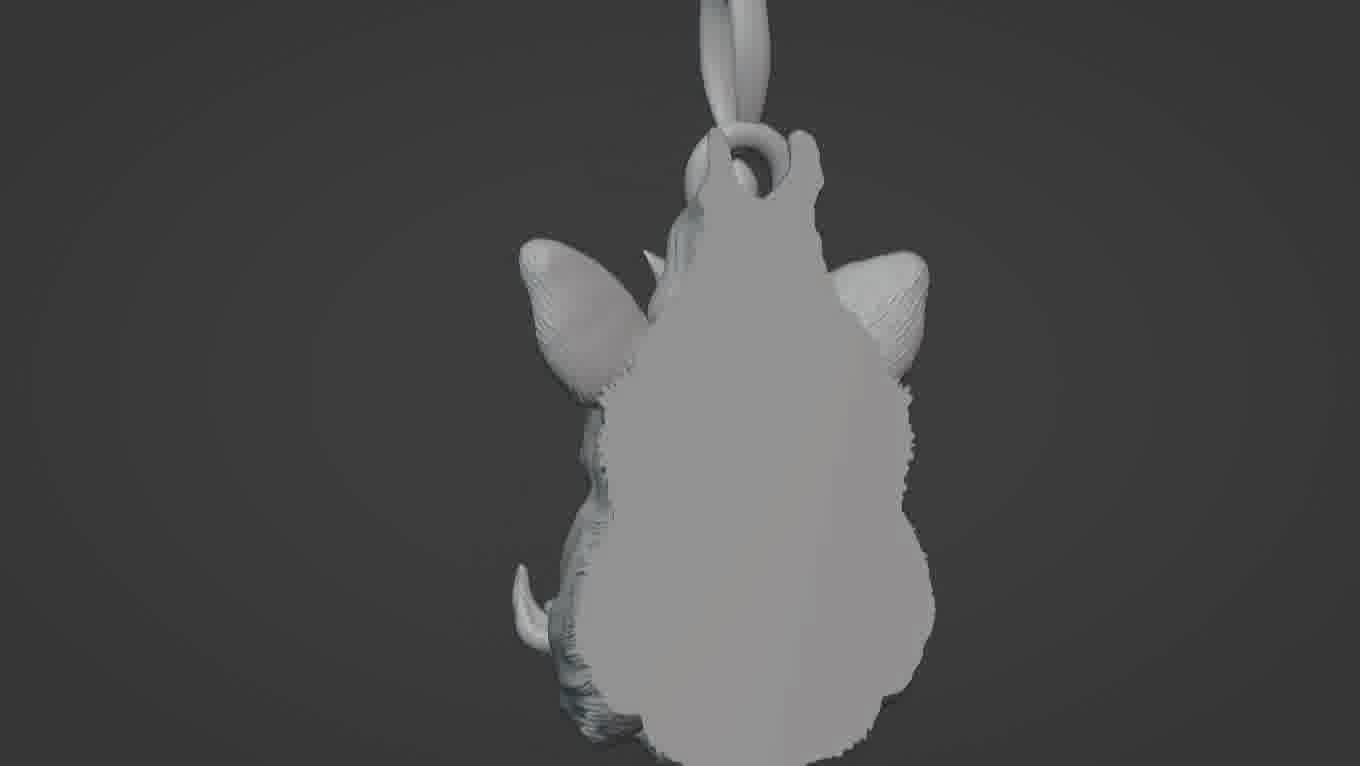 Pendant Pig 3D print model 3D print model_26