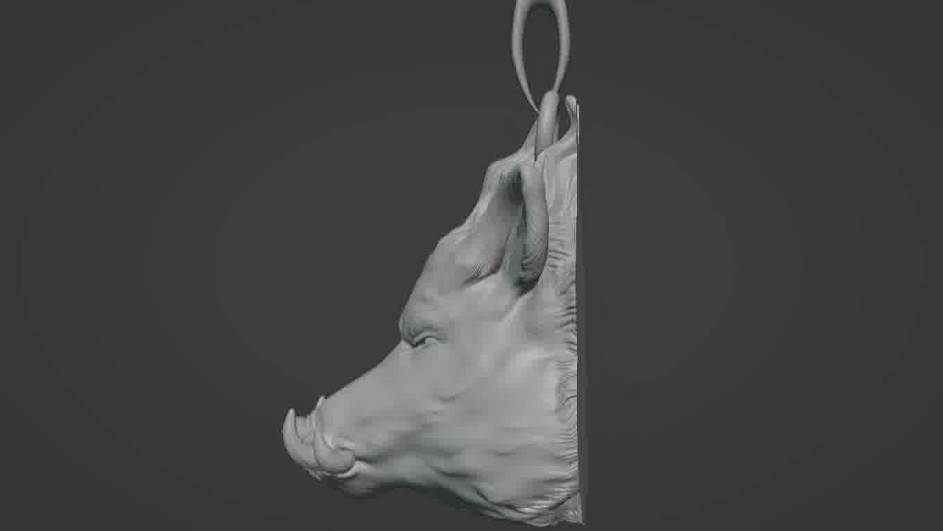 Pendant Pig 3D print model 3D print model_65