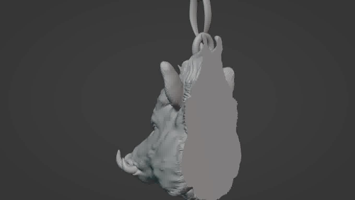 Pendant Pig 3D print model 3D print model_67