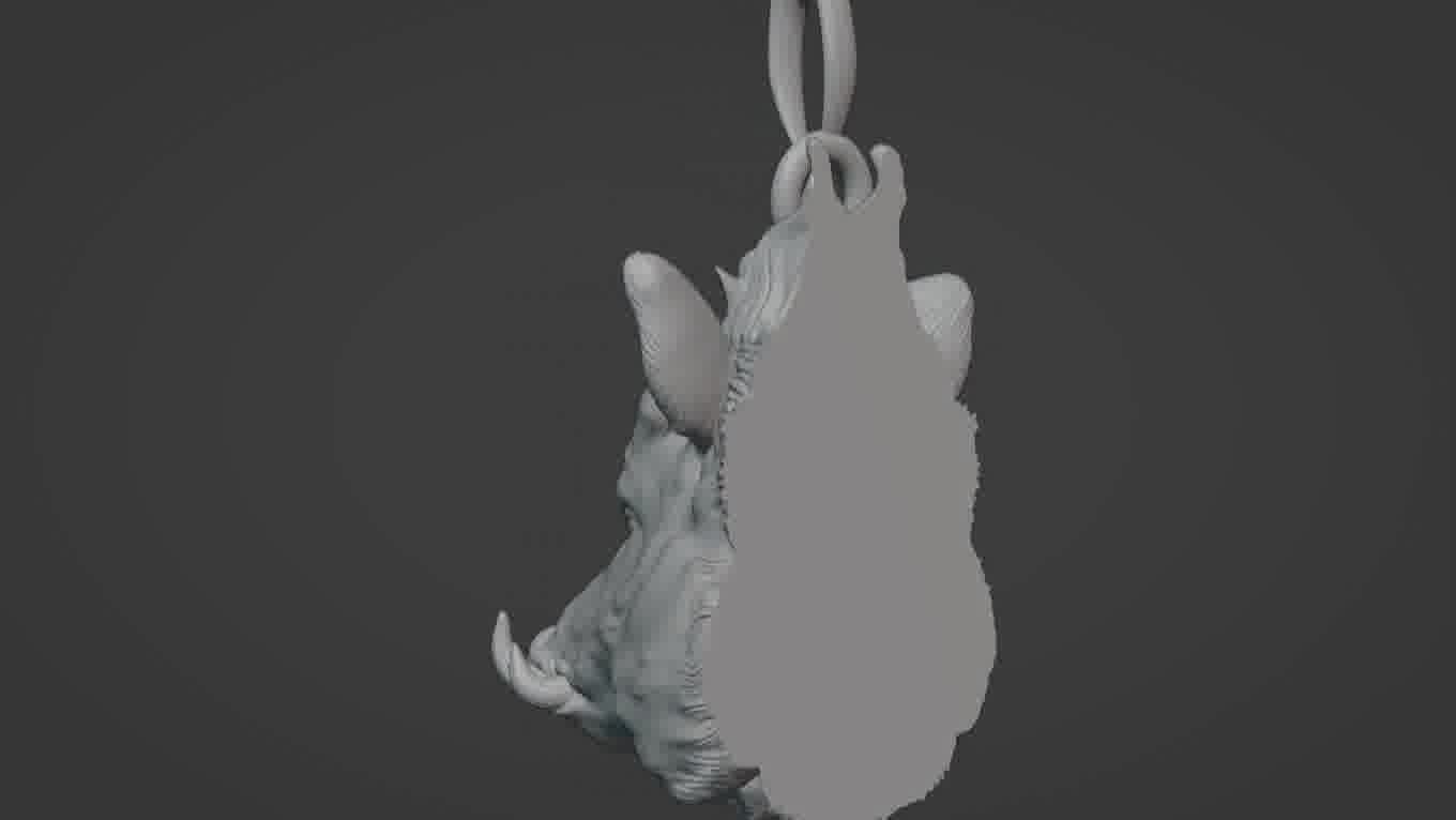 Pendant Pig 3D print model 3D print model_70