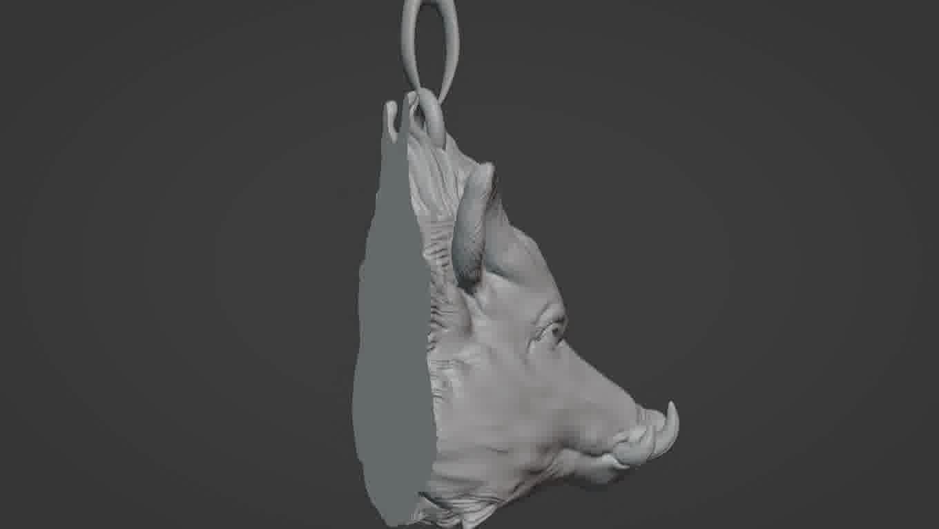 Pendant Pig 3D print model 3D print model_40