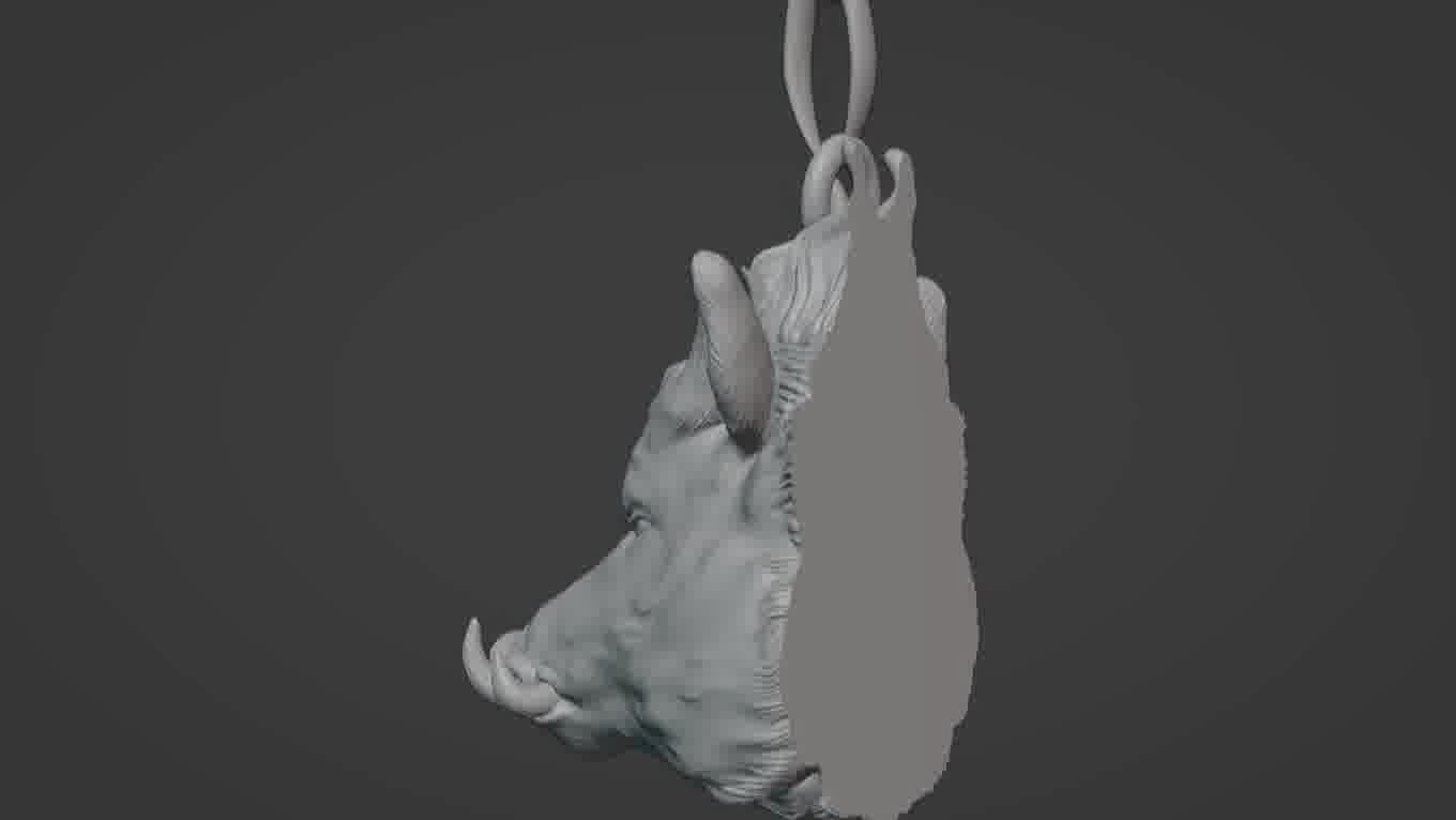 Pendant Pig 3D print model 3D print model_91