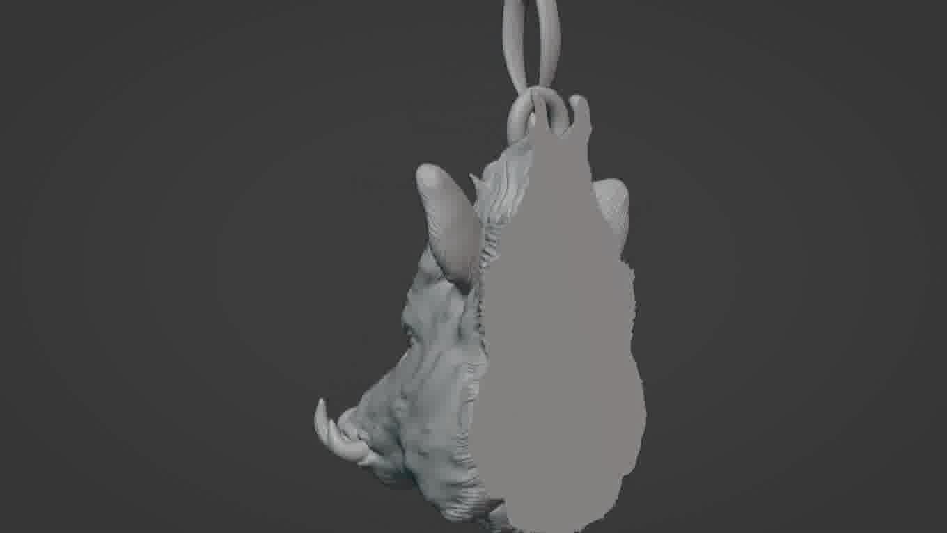 Pendant Pig 3D print model 3D print model_28