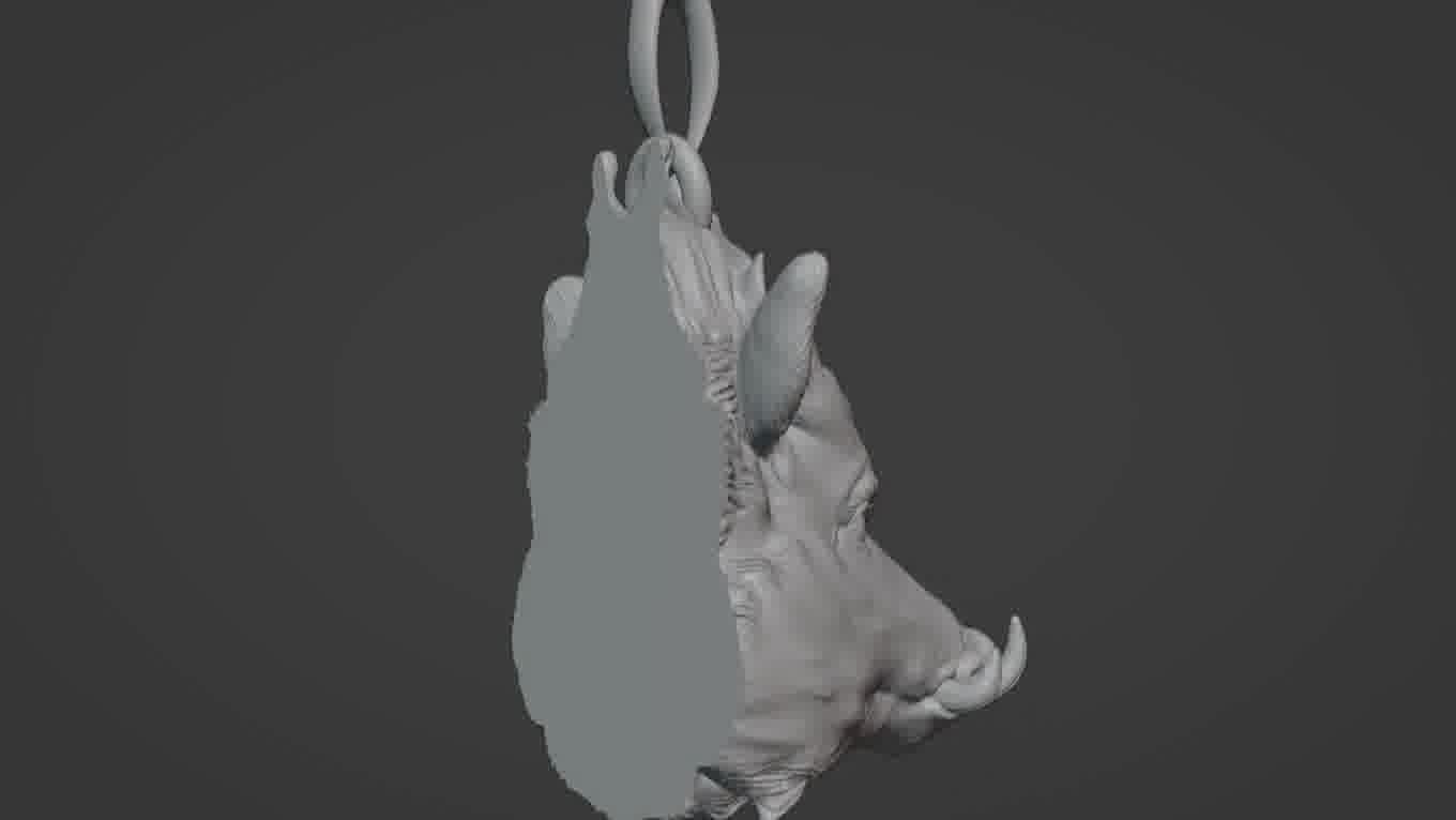 Pendant Pig 3D print model 3D print model_31